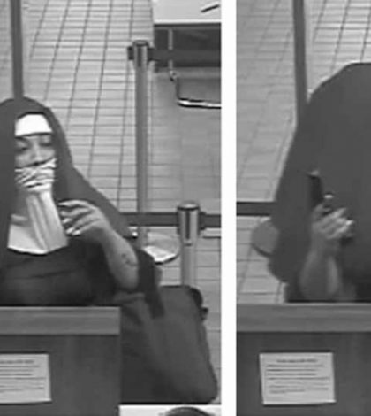 Dos mujeres vestidas de monjas tratan de robar un banco