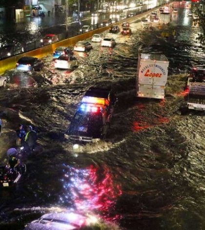 Inundaciones causan caos vial en Oceanía y Circuito Interior: Sacmex