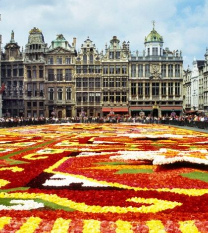 Arte efímero, imán turístico; festival flowertime en Bruselas