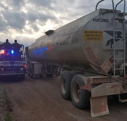 Aseguran pipa y camión de “huachicoleros” en Juchitán