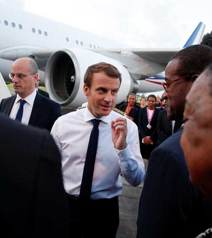 Macron llega a las Antillas; lanza plan de reconstrucción