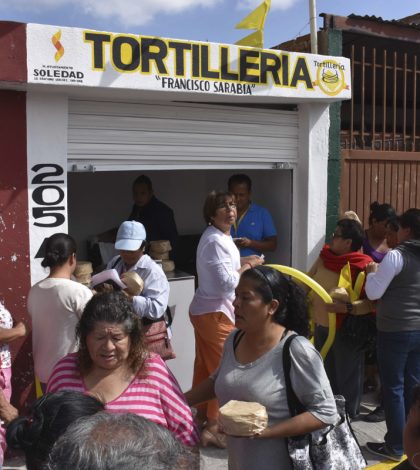 Inauguran octavo expendio de tortilla subsidiada en Soledad