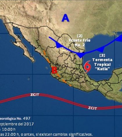 Prevén que ‘Katia’ se convierta en huracán antes de acercarse a Veracruz: CNH