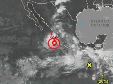 Tormenta tropical ‘Pilar’ se ubica al suroeste de Colima y Jalisco: SMN