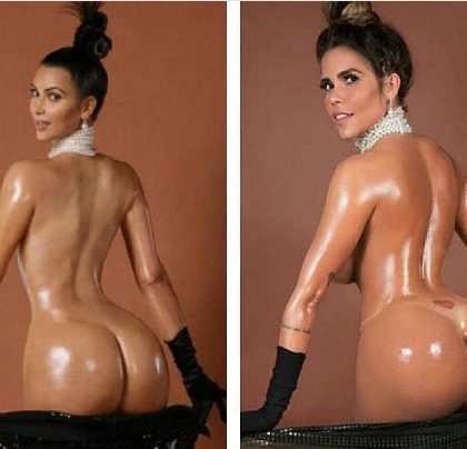 Andressa Prata rinde tributo a Kim posando al desnudo