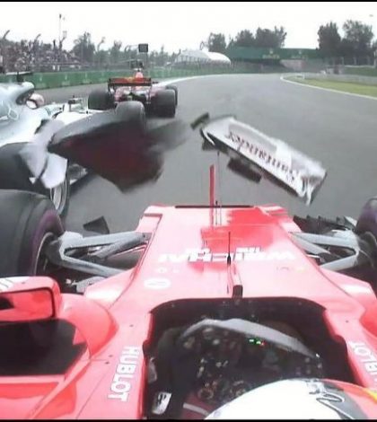 Vettel y Hamilton sufren incidente en arrancada del GP de México