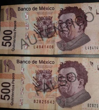 Detienen en Ciudad Fernández a sujetos con billetes de 500 pesos falsos