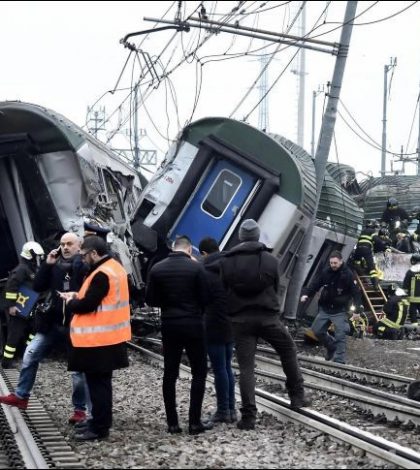 Fallecen dos personas en accidente de tren en Milán