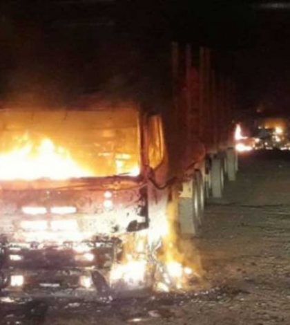Queman cerca de 25 camiones en sur de Chile