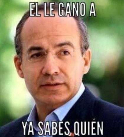Calderón comparte meme de su triunfo sobre López Obrador