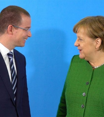 Se reúne Ricardo Anaya con la canciller alemana, Angela Merkel