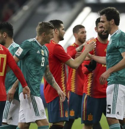 Alemania y España calientan para el Mundial con buen empate