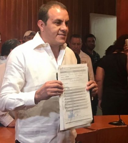 Cuauhtemoc Blanco se registra como candidato a la gubernatura de Morelos
