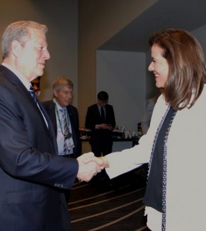 Margarita Zavala se reúne  con Al Gore en la CDMX
