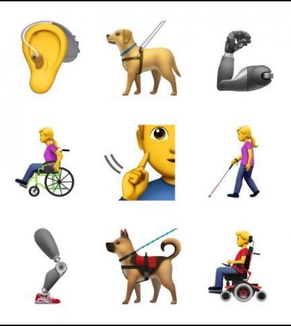 Apple diseña emojis para  representar discapacidades