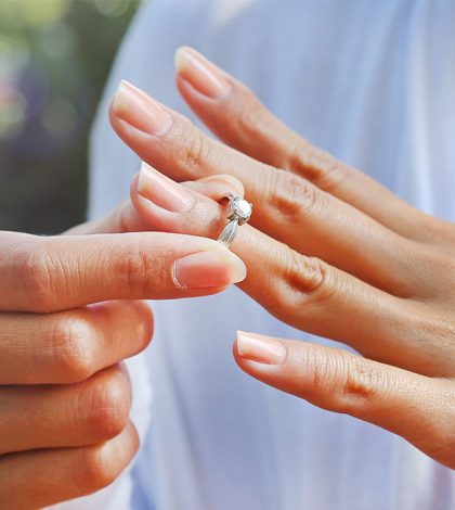 Usar el anillo de  bodas en el cuarto dedo