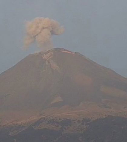Van 57 fumarolas y cinco  explosiones del Popocatépetl: Cenapred