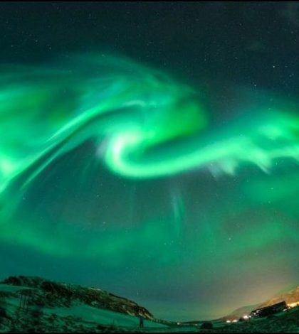 La Estación Espacial Internacional observa aurora boreal en Noruega