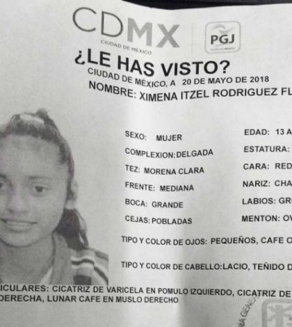 Piden ayuda para localizar a Ximena Itzel Rodríguez Flores