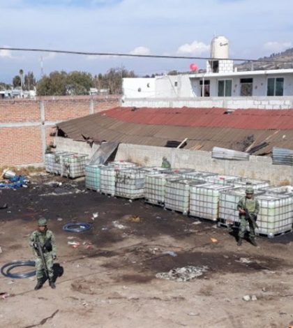 Desmantelan bodega huachicol en Puebla