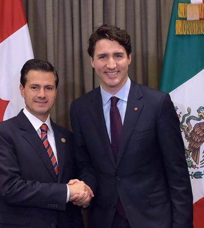 Peña y Trudeau defienden libre comercio; responden con aranceles a EU