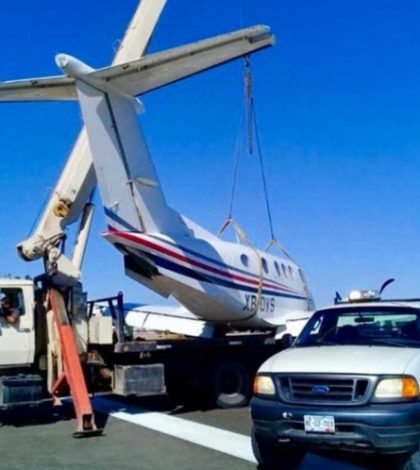 Derrapa avioneta en el aeropuerto de Hermosillo 