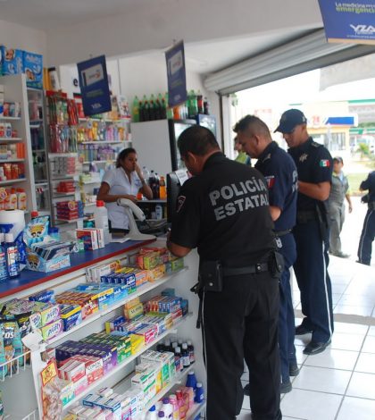 Asaltan farmacia, frente a la PGJE