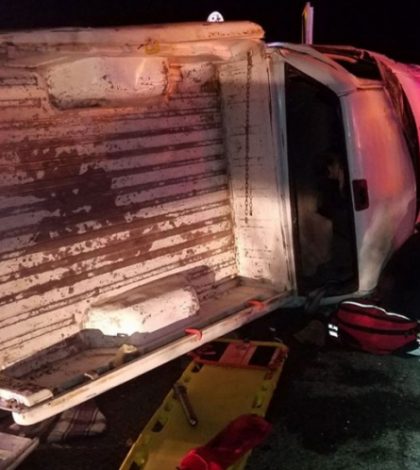 Vuelca camioneta en Aguascalientes, hay 9 lesionados