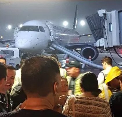 #Video: Por alarma de fuego desalojan avión de Aeroméxico en el AICM