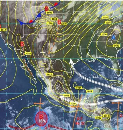 Onda tropical 32 cruzará este lunes el centro y sur del país: SMN