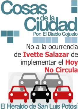 Cosas de la ciudad: No a la ocurrencia de Ivette Salazar de implementar el Hoy No Circula