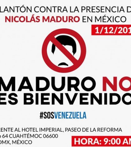 Convocan plantón en Reforma contra visita de Maduro