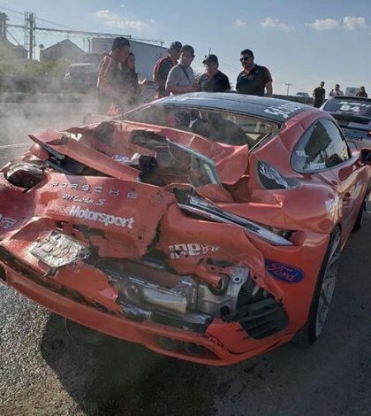 Se accidentan un Mclaren y un Porsche del Bash Road Tour que estuvieron en SLP (FOTOS)