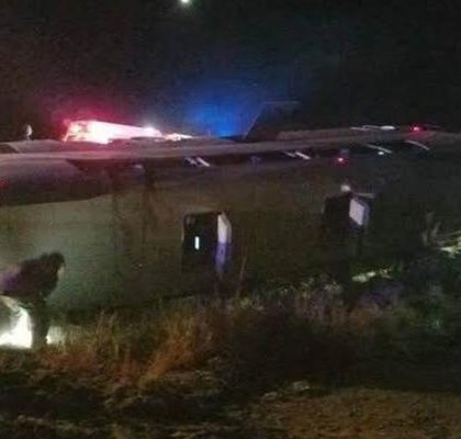 Vuelca camión de Caravana Migrante en Sonora; 10 lesionados