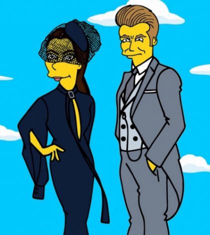 Los Beckham se transforman en personajes de ‘Los Simpson’