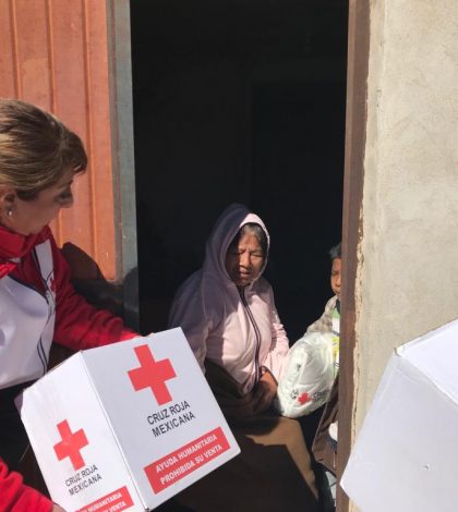 Entrega Cruz Roja 16 toneladas de ayuda humanitaria a habitantes del Altiplano y la Huasteca
