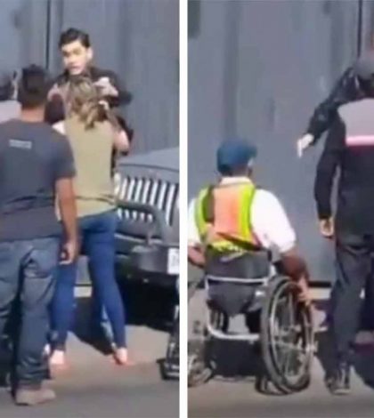 ¡Indignante! Adolescente agrede a ‘poli’ en silla de ruedas en Oaxaca