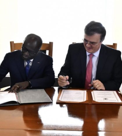 Ebrard recibe a ministro de Asuntos Exteriores de Costa de Marfil