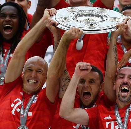 Bayern gana séptimo título consecutivo de Bundesliga; dice adiós a Robben y Ribery