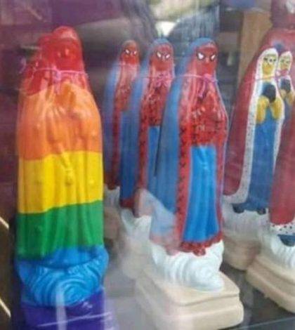 Visten a la Virgen de Guadalupe LGBT, Spiderman y minion