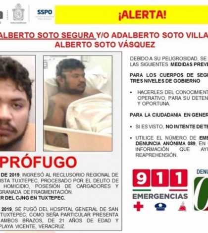 Se fuga líder del CJNG  de hospital en Oaxaca