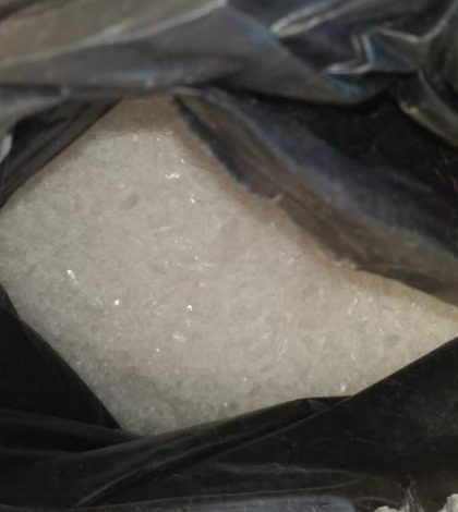 Hallan 78 kilos de crystal en costales para chile molido en Sonora
