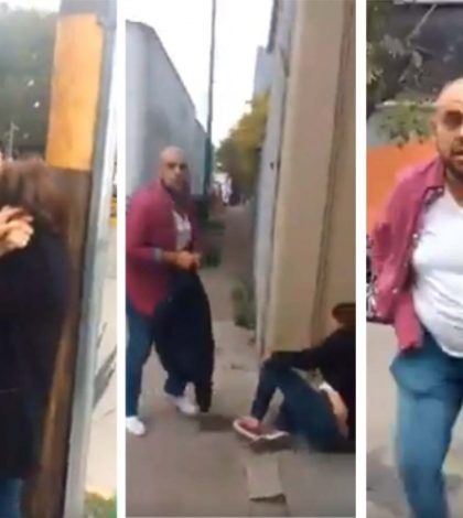 #Video: Ebrio golpea a mujer, agrede a oficial y al final queda libre
