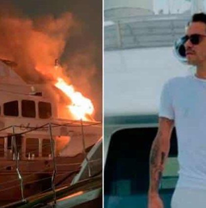 Se incendia el yate de Marc Anthony en Miami