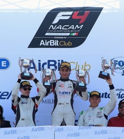 Triunfo histórico del piloto potosino Joss Garfias Martínez en la fia F4 en el gran premio de Puebla