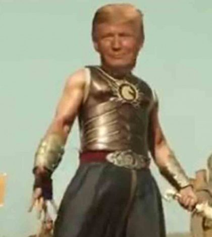 Trump comparte extraño montaje donde aparece como guerrero