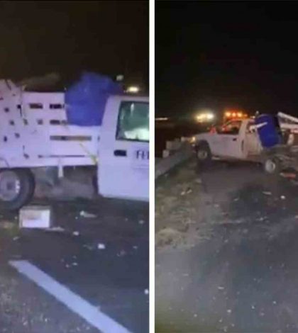 ¡Macabro! Descubren a ‘entambado’ tras choque de camioneta