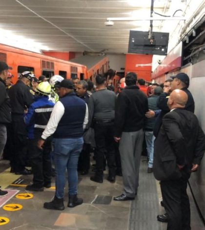 #Video: Así fue el momento tras el choque de trenes en Metro Tacubaya