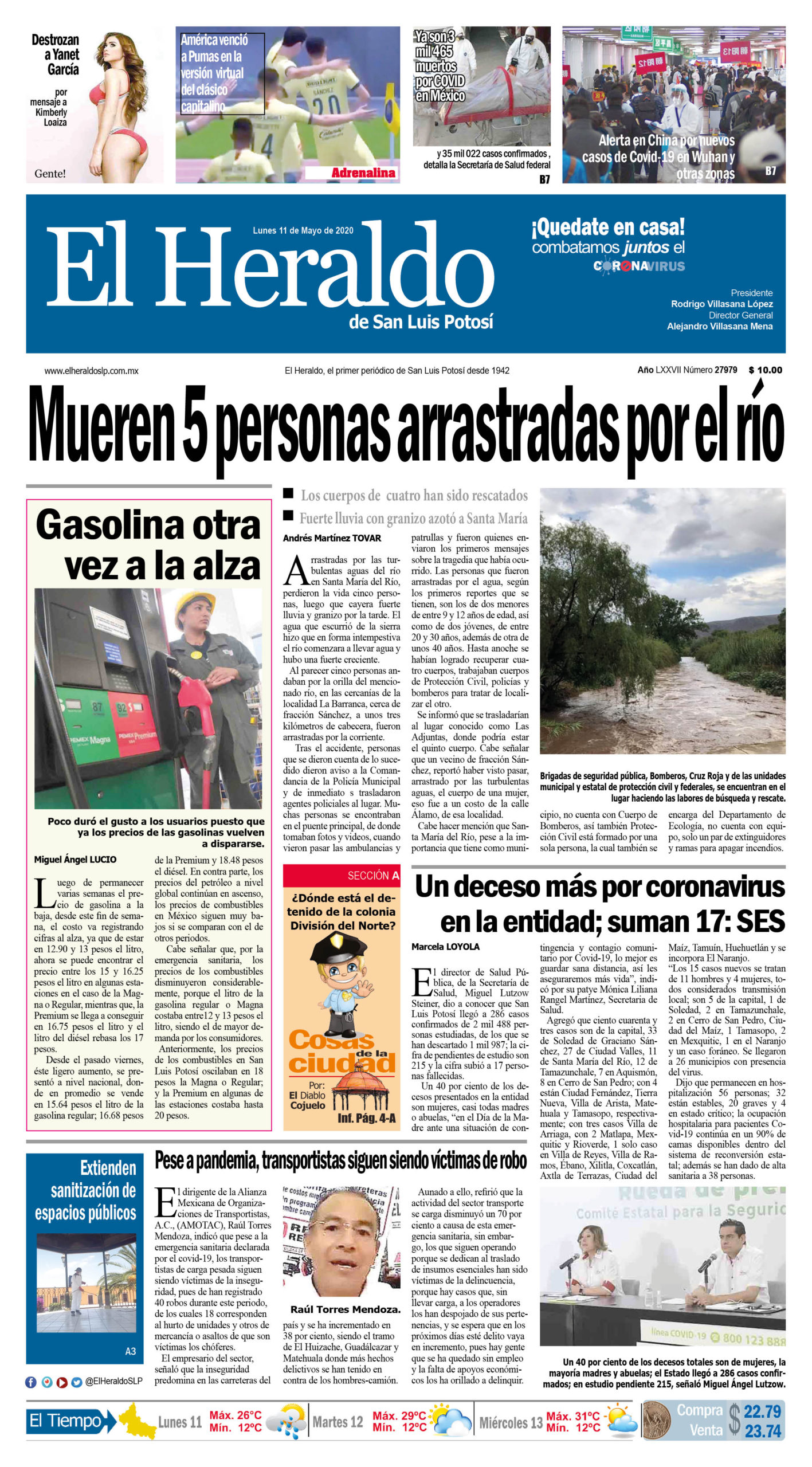 Nuestra Portada El Heraldo De San Luis Potosi 5518