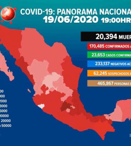 México supera los 20 mil muertos por Covid-19